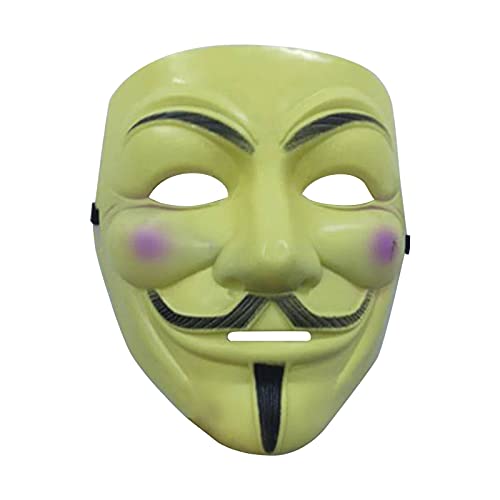 NRRN Máscara de Halloween V para hackers, Vendetta cara completa de miedo Cosplay para Halloween disfraz fiesta