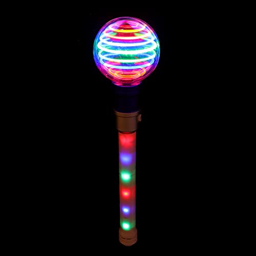 NUOBESTY Light Up Orbiter Spinning Wand Led Spin Toy Fun Fiesta de cumpleaños Favor Carnaval Premio Niños Mano Brillante Juguete Azul