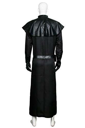 Nuwd Plague Doctor Disfraz Cosplay de Halloween Steampunk Medieval Fancy Dress Vestido negro juego de rol para adultos Negro S