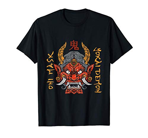 Oni Mask Yokai Demon Vintage Japanese Camiseta