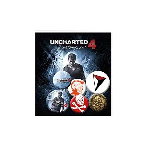 Otros Fabricantes GB Eye, Uncharted 4, Mix, Pack de Chapas, Metal, Multi, Unico