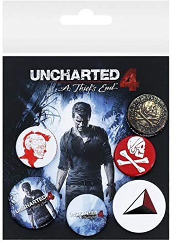 Otros Fabricantes GB Eye, Uncharted 4, Mix, Pack de Chapas, Metal, Multi, Unico