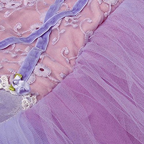 OwlFay Vestido Princesa Disfraz de Rapunzel para niña Carnaval Traje Infantil Fairy Tales Disfraces para Halloween Navidad Cosplay Vestidos de Fiesta de cumpleaños para Niñas 7-8 años