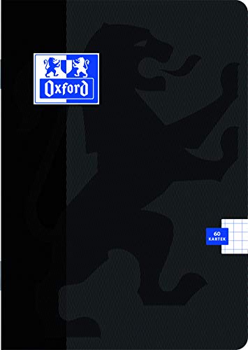 Oxford Cuaderno escolar A4, 60 hojas, cuadriculado, 3 unidades, colores mezclados 400151695