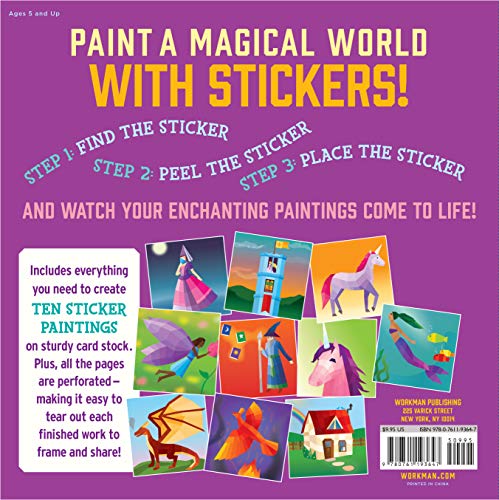 Paint by Sticker Kids: Unicorns & Magic: Create 10 Pictures One Sticker at a Time! Includes Glitter Stickers