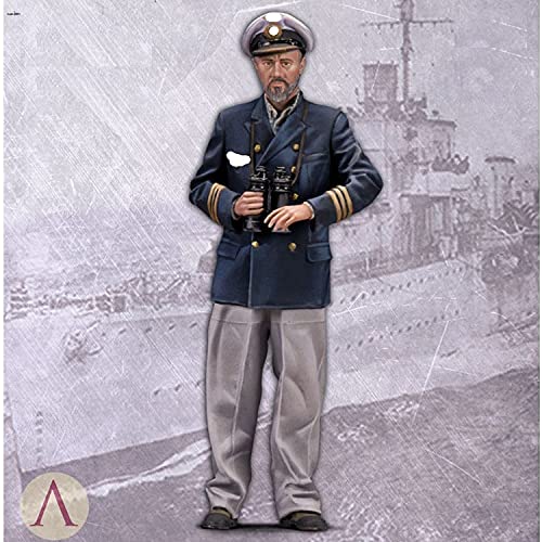 PANGCHENG 1/35 U-Boat Commander, Figura Modelo de Resina Soldier GK, Tema Militar de la Segunda Guerra Mundial, Kit sin Montar y sin Pintar