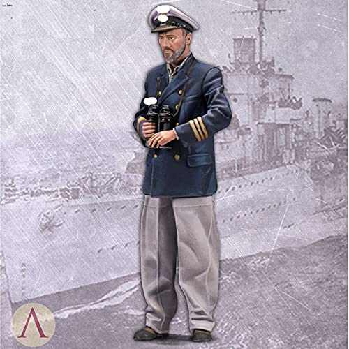 PANGCHENG 1/35 U-Boat Commander, Figura Modelo de Resina Soldier GK, Tema Militar de la Segunda Guerra Mundial, Kit sin Montar y sin Pintar