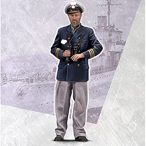 PANGCHENG 1/35 U-Boat Commander, Figura Modelo de Resina Soldier GK, Tema Militar de la Segunda Guerra Mundial, Kit sin Montar y sin Pintar