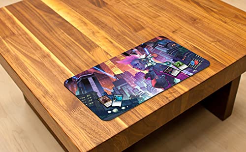 Paramint Cyberpunk - Alfombra de Juego MTG de Clint Cearley - Compatible con tapete de Juego Magic The Gathering - Juega a MTG, YuGiOh, Pokemon, TCG - Diseños Originales