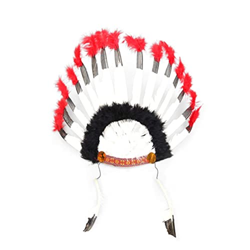 PartyKindom 2 piezas de tocado de nativo americano, diadema de disfraz indio, accesorios para la cabeza para adultos y niños, carnaval fiesta de disfraces (color al azar)