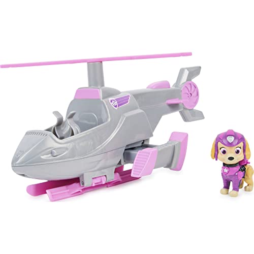 PATRULLA CANINA - HELICÓPTERO SKYE PATRULLA CANINA LA PELÍCULA - Helicóptero Transformable Deluxe de la Película Patrulla Canina Skye y 1 figura de Skye - 6060436 - Juguetes Niños 3 Años +