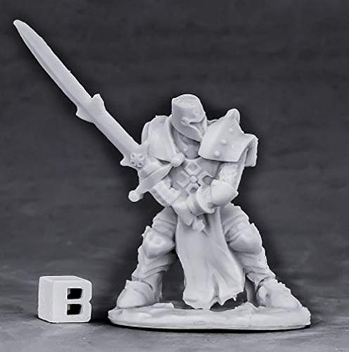 Pechetruite 1 x Crusader Justifier GREATSWORD - Reaper Bones Miniatura para Juego de rol Guerra - 77552