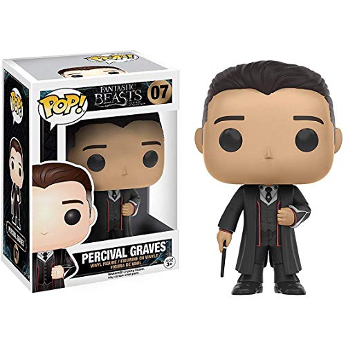 Percival Graves: Fantastic Beasts & Donde encontrarlos x Funko POP! Figura de vinilo y 1 paquete protector gráfico de plástico PET [#007/10407 - B]