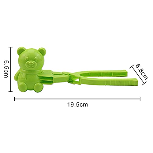 Perfectha Lovely Snowball Maker, Juguete de Nieve con Forma de Oso de Dibujos Animados, Clip para Hacer Bolas de Nieve, Herramienta para Hacer Bolas de Nieve de Animales encantadores, niños Jugando