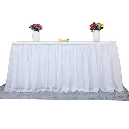 Perfectii Cumpleaños De Paño Blanco, Mesa De Falda De Novia, Mesa Bebé Ducha Partido Redondo Cuadrado Mesa Decorar Casa Decoración 185 X 76cm