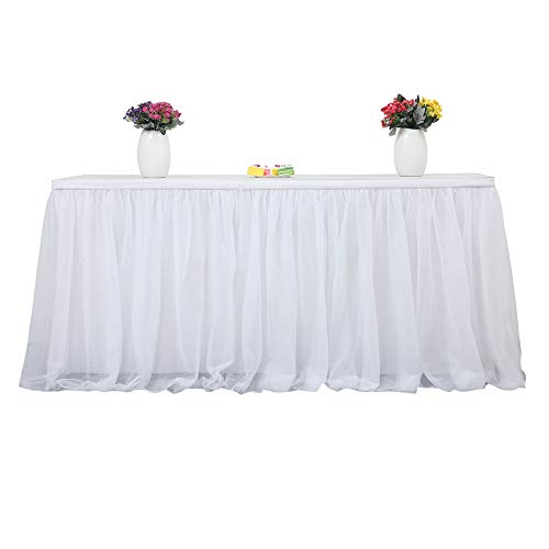 Perfectii Cumpleaños De Paño Blanco, Mesa De Falda De Novia, Mesa Bebé Ducha Partido Redondo Cuadrado Mesa Decorar Casa Decoración 185 X 76cm