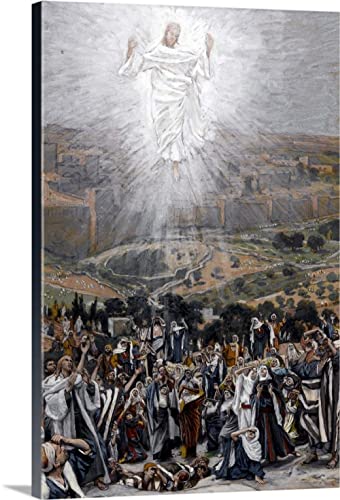 Pintar por Numeros Adultos, DIY Pintura por números con Pinceles y Pinturas — la ascensión desde el monte de los olivos ilustración para la vida de Cristo, por James Jacques Joseph Tissot