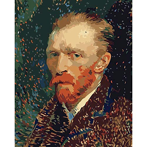 Pintura de bricolaje por números Vincent Van Gogh lienzo pintura al óleo pinturas por kit de números imagen artística decoración de la sala de estar del hogar A18 50x70cm