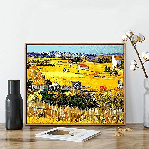 Pintura de bricolaje por números Vincent Van Gogh lienzo pintura al óleo pinturas por kit de números imagen artística decoración de la sala de estar del hogar A18 50x70cm