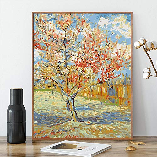 Pintura de bricolaje por números Vincent Van Gogh lienzo pintura al óleo pinturas por kit de números imagen artística decoración de la sala de estar del hogar A18 50x70cm