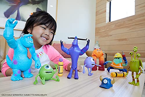 Pixar Monsters At Work Cutter Figura articulada de juguete para coleccionar, regalo para niños +3 años (Mattel GXK86)