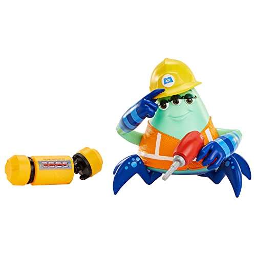 Pixar Monsters At Work Cutter Figura articulada de juguete para coleccionar, regalo para niños +3 años (Mattel GXK86)