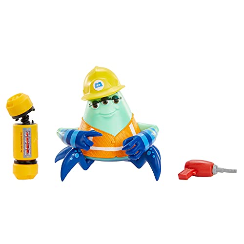 Pixar Monsters At Work Cutter Figura articulada de juguete para coleccionar, regalo para niños +3 años (Mattel GXK86)