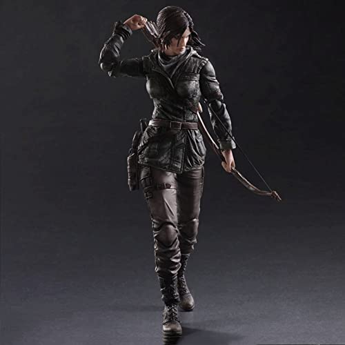 Play Arts Tomb Raider Lara Croft Figure Estatua Toys Juego Carácter Modelo Decoración KO Versión JIGFLY