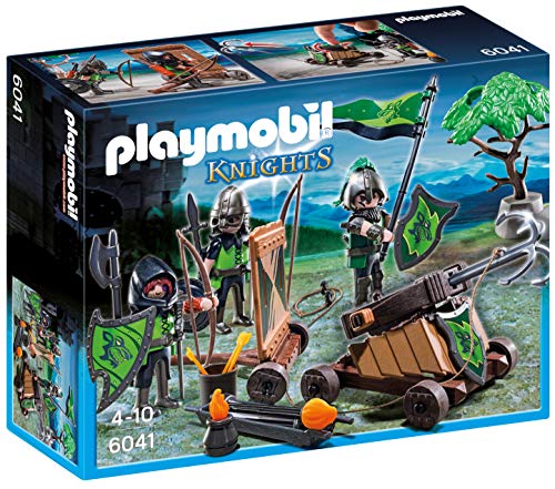 PLAYMOBIL Caballeros Caballeros playset con Figuras del Lobo y catapulta, 24.9 x 20.1 x 7.9 (6041)