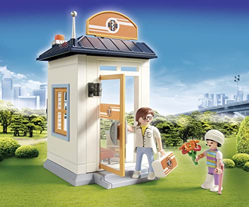 PLAYMOBIL City Life 70818 Starter Pack Pediatra, Juguete para niños a partir de 4 años