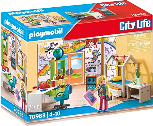 PLAYMOBIL City Life 70988 Habitación para Adolescentes, Juguetes para niños a partir de 4 años