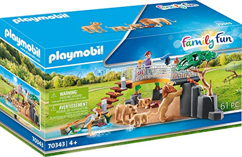 PLAYMOBIL Family Fun Recinto Exterior de Leones, A partir de 4 años (70343)