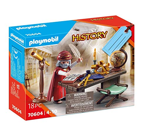 PLAYMOBIL History Set de Regalo Astrónomo, Multicolor, 18 Piezas