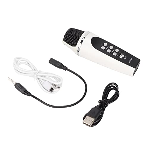 Pódcast Micrófono Sonar Tarjeta Equipo, Mini Universal Micrófono con Voz Cambiador, Micrófono Pódcast Equipo por Transmisión/Juego de Azar/Vivir Transmisión, Compatible por Móvil Teléfono Computadora