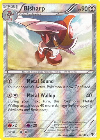 Pokemon - Bisharp (82/146) - XY - Holo inverso