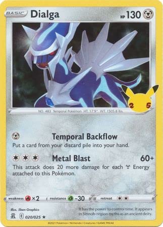 Pokemon Tarjeta Individual DIALGA 020/025 CELEBRACIONES