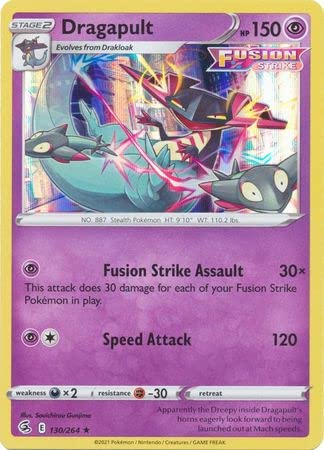 Pokemon - Tarjeta individual DRAGAPULT 130/264 Holo FUSION STRIKE