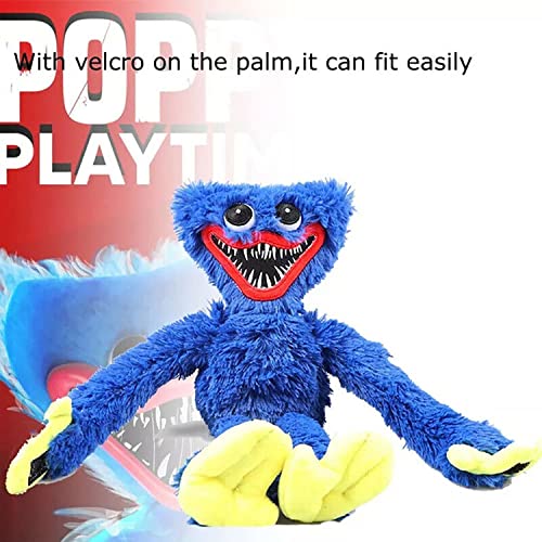 Poppy Playtime Huggy Wuggy New Game Plushie 40CM Plush Doll Blue Toy, Monster Horror Plush Monster Toy,Scary and Funny Blue Sausage Monster Horror Doll for Game Fan's Birthday (Blue+Pink)