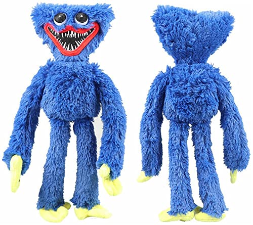 Poppy Playtime Huggy Wuggy New Game Plushie 40CM Plush Doll Blue Toy, Monster Horror Plush Monster Toy,Scary and Funny Blue Sausage Monster Horror Doll for Game Fan's Birthday (Blue+Pink)