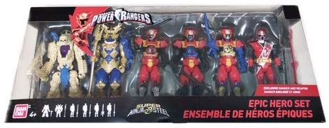 Power Rangers Super Ninja Steel Epic Hero Figura de acción de 6 unidades con Red Ranger