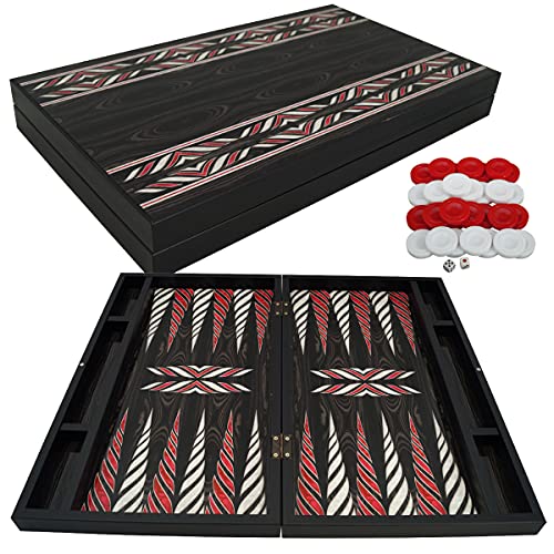 PrimoLiving Deluxe - Juego de backgammon (madera, tamaño XXL, 57 x 48,5 cm)