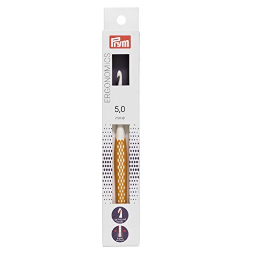 Prym Woll-Häkelnadeln ohne Griff ALU 5,00 mm Ganchos de Ganchillo para Lana sin Mango Aluminio Perla Gris 5.00 mm, Plateado, Ø 5 mm, 14 cm, perlgrau, 1 Stück