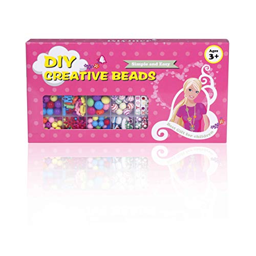 QH-Shop Cuentas Abalorios,DIY Beads 24 Clases Perlas el Plastico en Caja de PVC como Regalo para Niños Niñas Pulsera DIY Maciendo Kit 480 Piezas