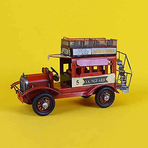 QHYZRV Adornos artesanales de Hierro Forjado nostálgico Coches Antiguos Antiguos Coches Retro creativos Coches Modelo de Metal de Alta simulación Colección Hecha a Mano Decoraciones Coches de Juguete