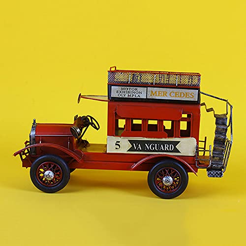 QHYZRV Adornos artesanales de Hierro Forjado nostálgico Coches Antiguos Antiguos Coches Retro creativos Coches Modelo de Metal de Alta simulación Colección Hecha a Mano Decoraciones Coches de Juguete