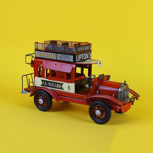 QHYZRV Adornos artesanales de Hierro Forjado nostálgico Coches Antiguos Antiguos Coches Retro creativos Coches Modelo de Metal de Alta simulación Colección Hecha a Mano Decoraciones Coches de Juguete