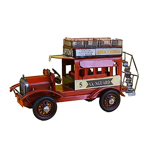 QHYZRV Adornos artesanales de Hierro Forjado nostálgico Coches Antiguos Antiguos Coches Retro creativos Coches Modelo de Metal de Alta simulación Colección Hecha a Mano Decoraciones Coches de Juguete