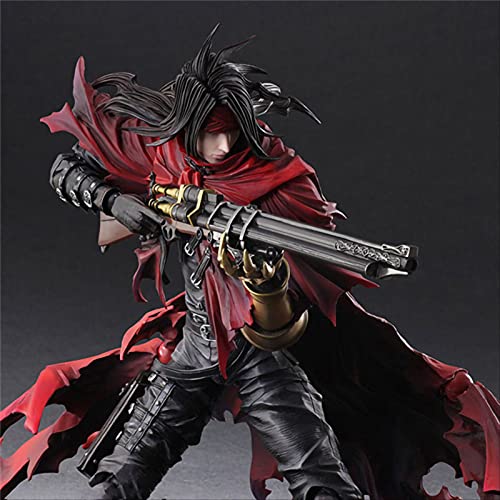 QWYU 30cm Final Fantasy Play Arts Figura de acción móvil Pa Vincent Valentine Modelo Juguetes