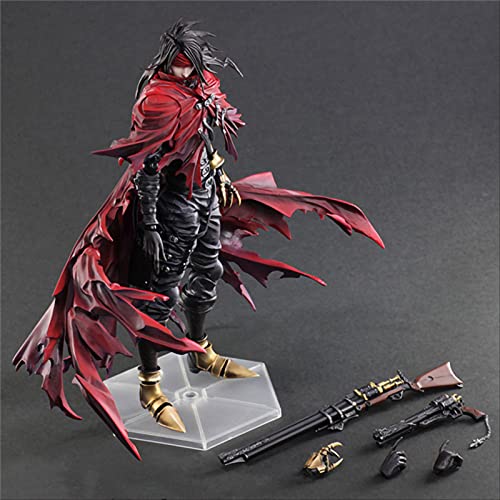 QWYU 30cm Final Fantasy Play Arts Figura de acción móvil Pa Vincent Valentine Modelo Juguetes