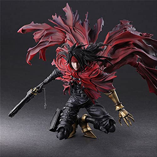 QWYU 30cm Final Fantasy Play Arts Figura de acción móvil Pa Vincent Valentine Modelo Juguetes